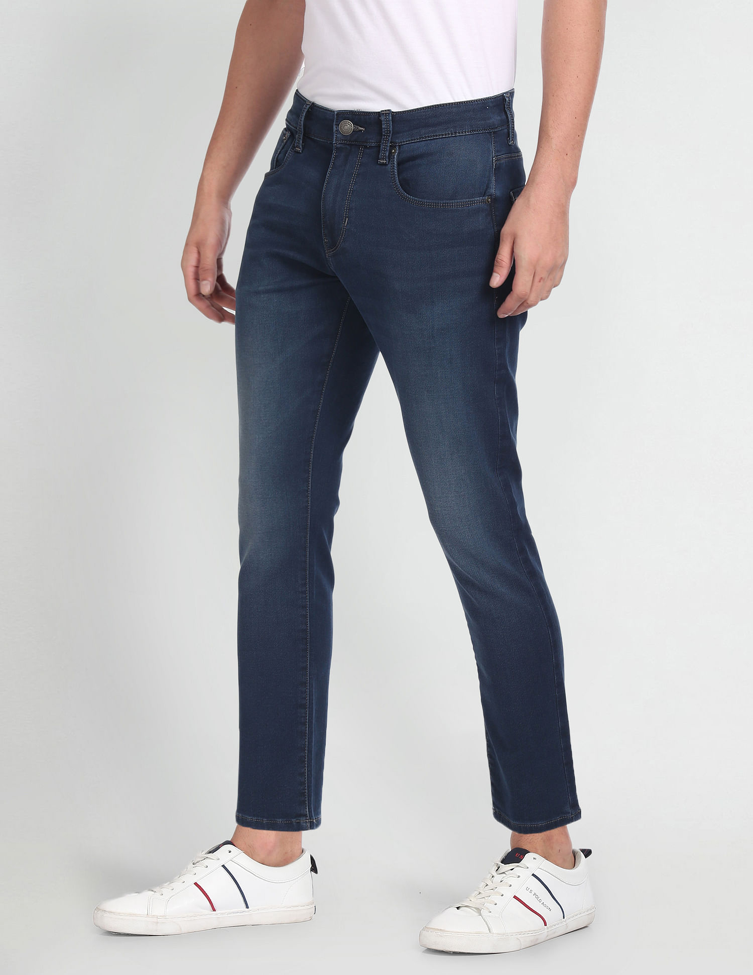 U.S. Polo Assn. Denim Co. Henry Cropped Fit Blue Jeans