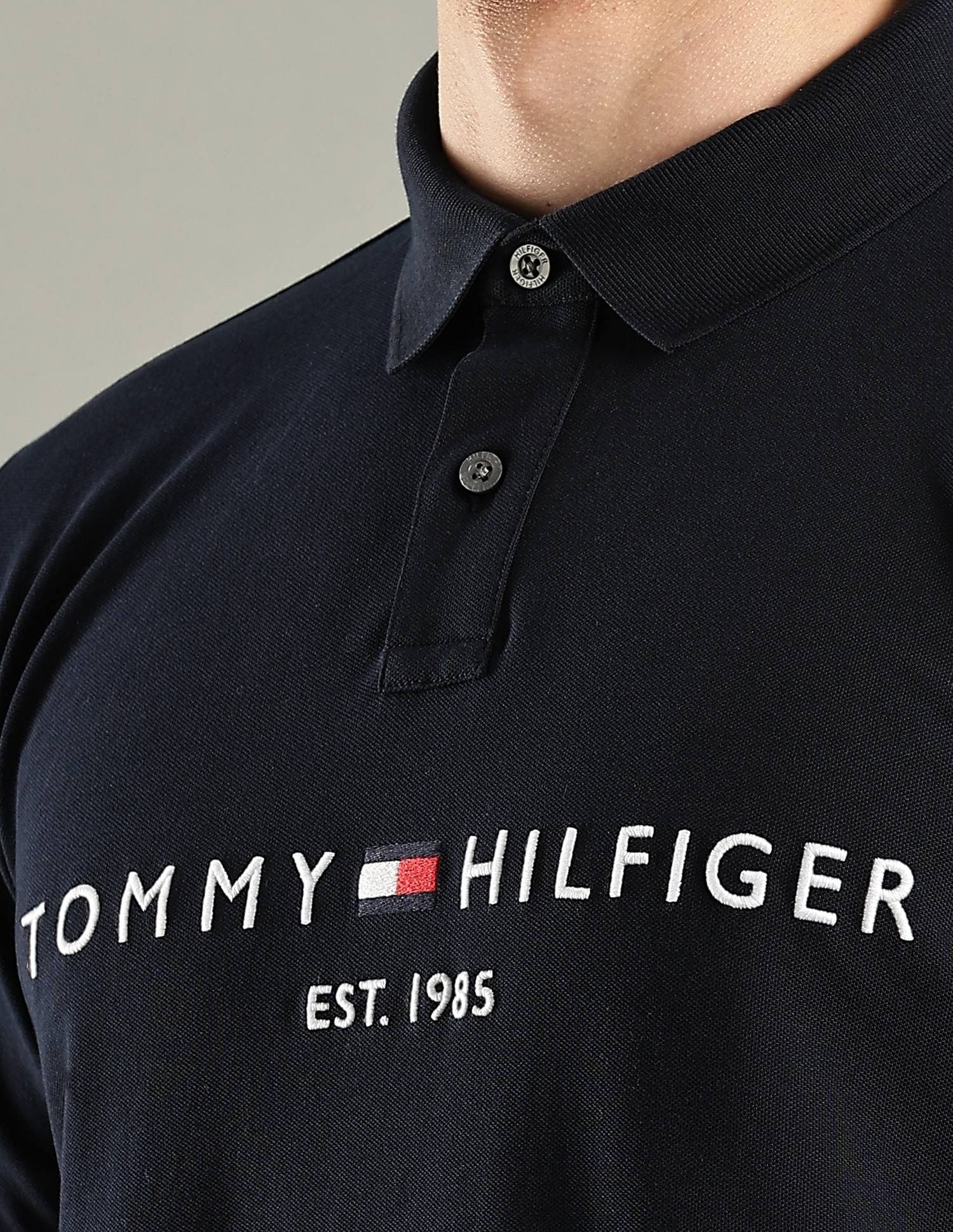 Tommy Hilfiger Embroidered Logo Regular-Fit Cotton Polo T-Shirt
