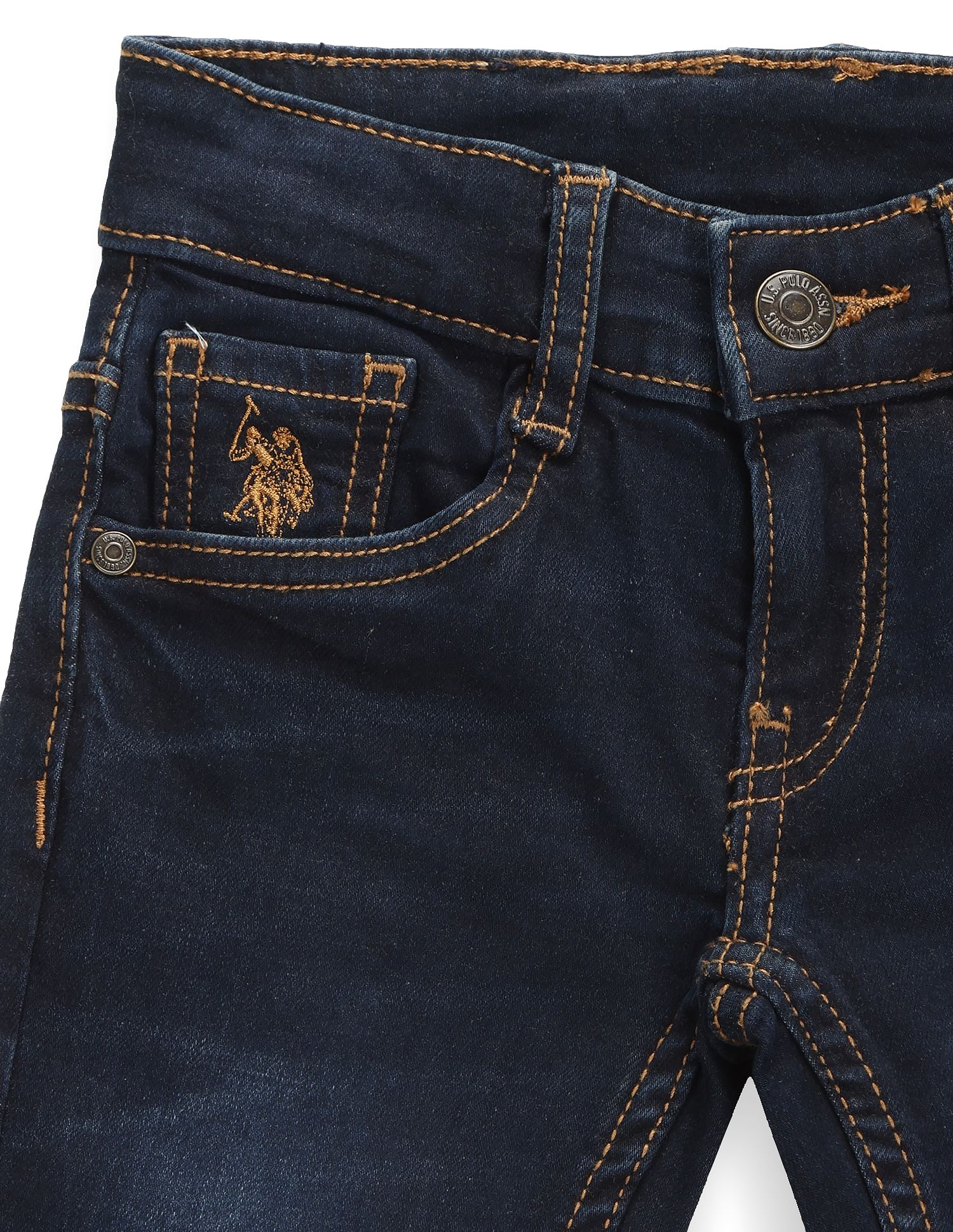 U.S. Polo Assn. Kids Boys Slim Fit Dark Wash Jeans
