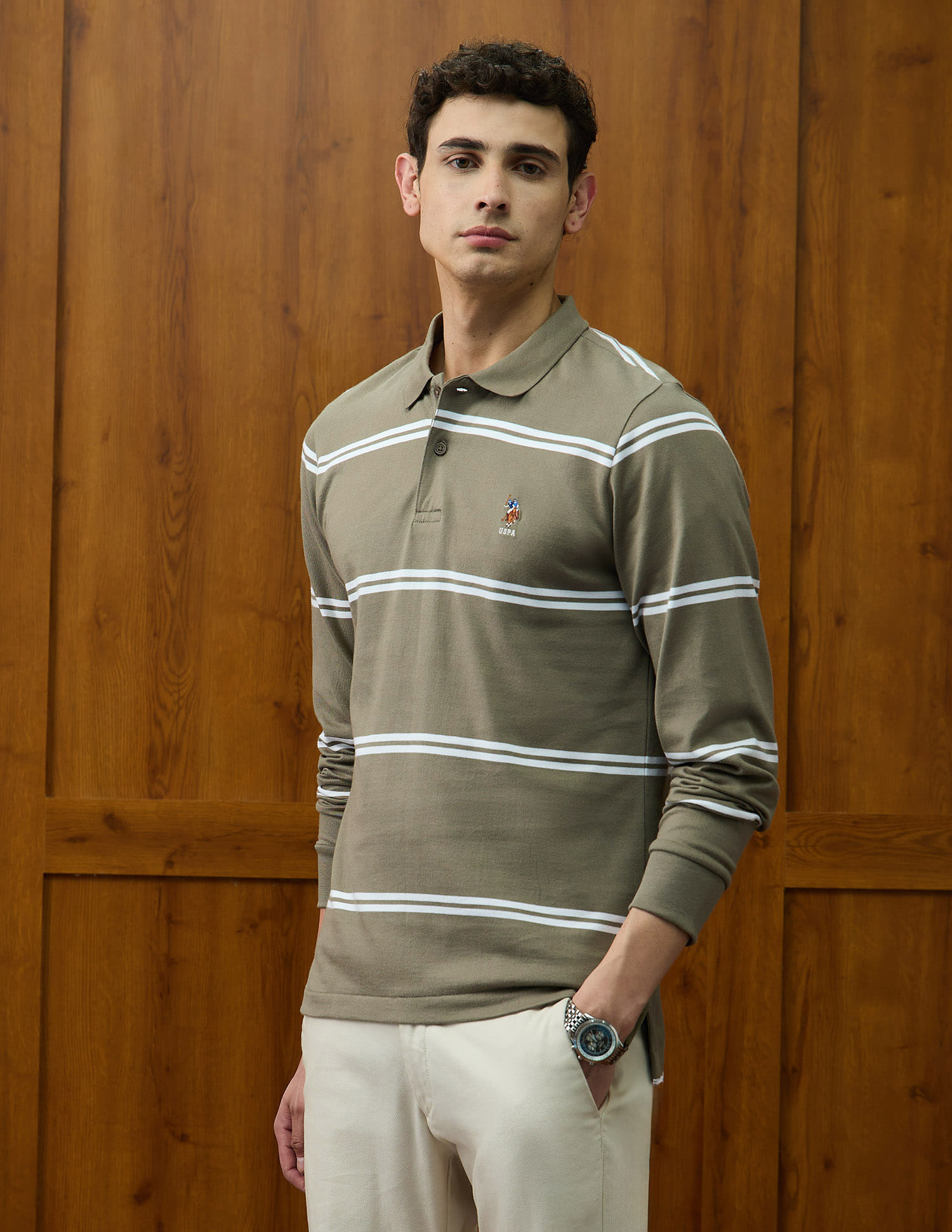 Buy U.S. Polo Assn. Horizontal Striped Varsity Theatre Polo Shirt