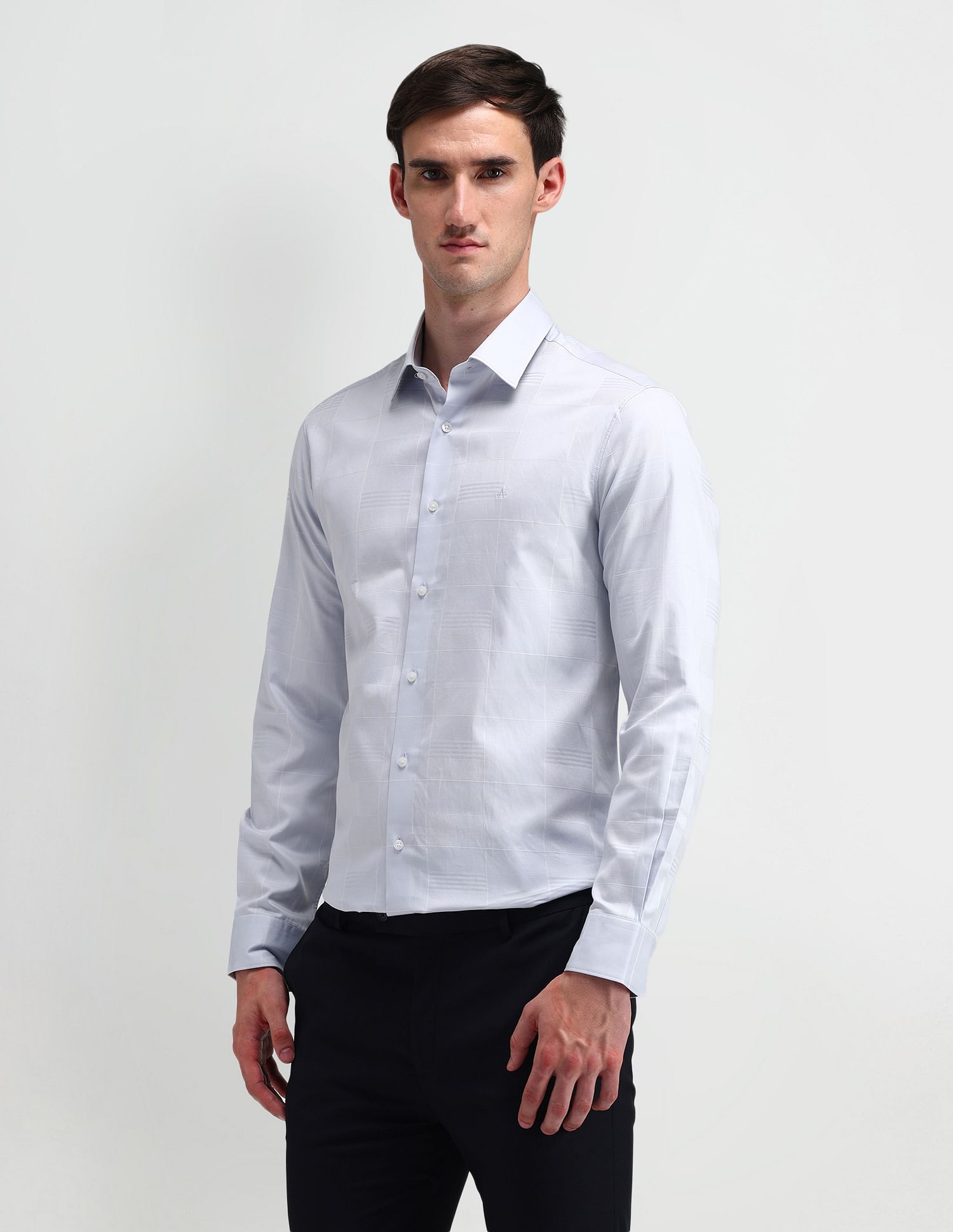 Arrow Windowpane Checked Cotton Shirt