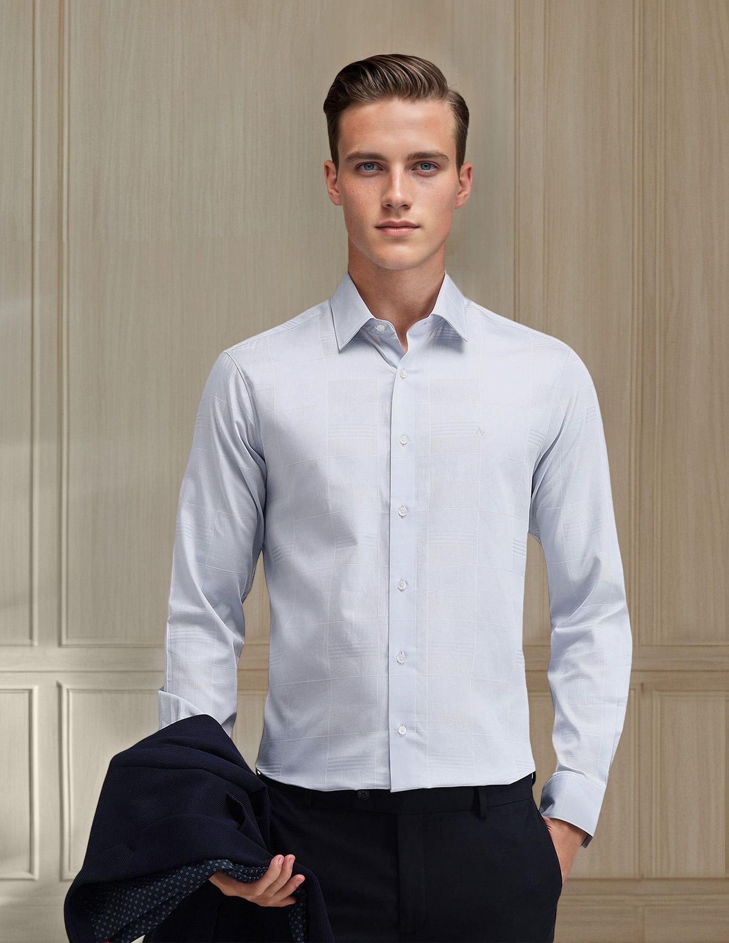 Arrow Windowpane Checked Cotton Shirt