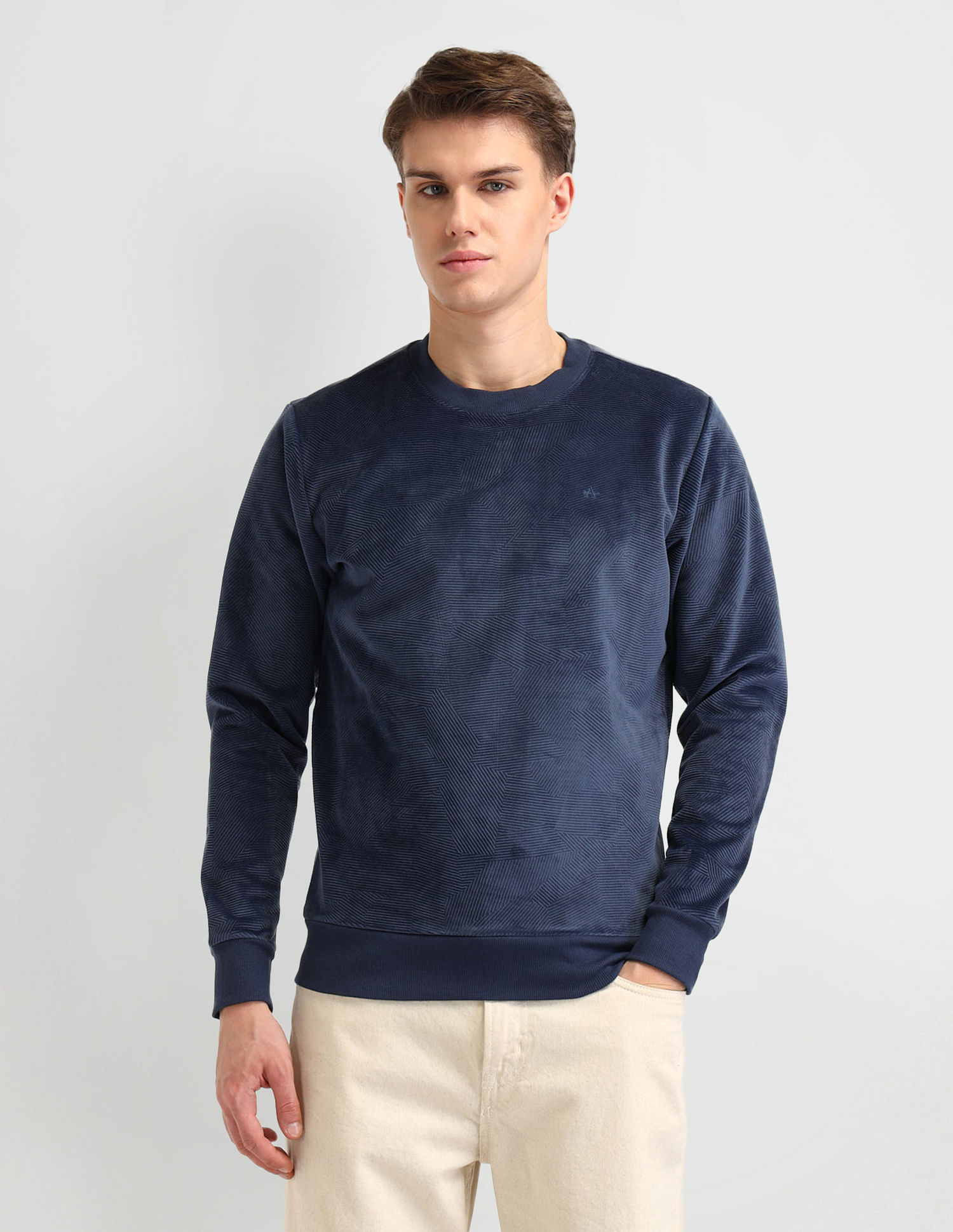 Arrow Textured Dobby Weave Trouser