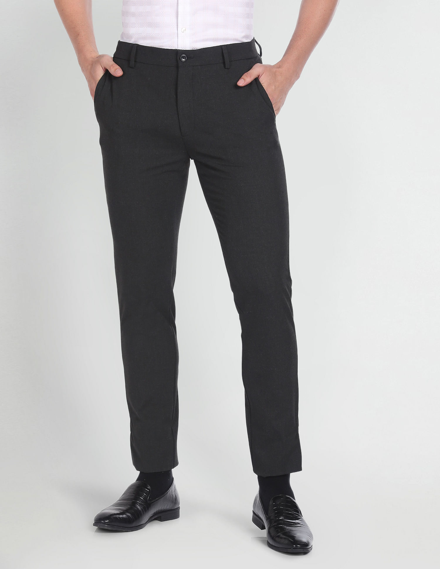 Arrow Newyork Jackson Super Slim Fit Heathered Trousers