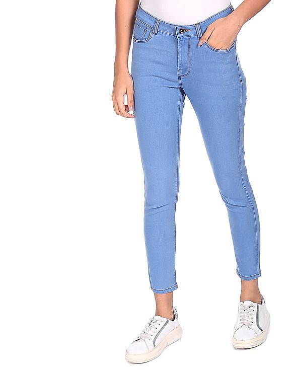 flying machine skinny women blue jeans