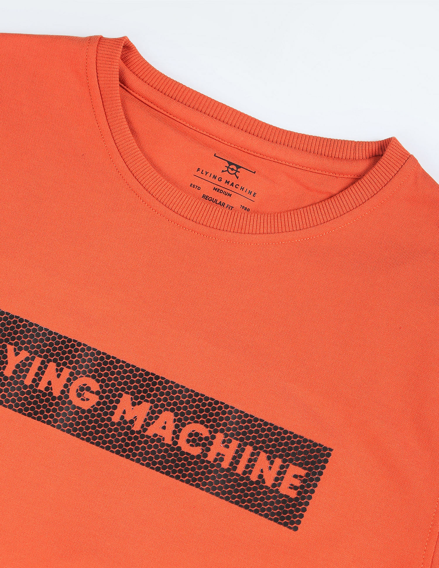 Flying Machine Crew Neck Typographic Print Sweatshirt