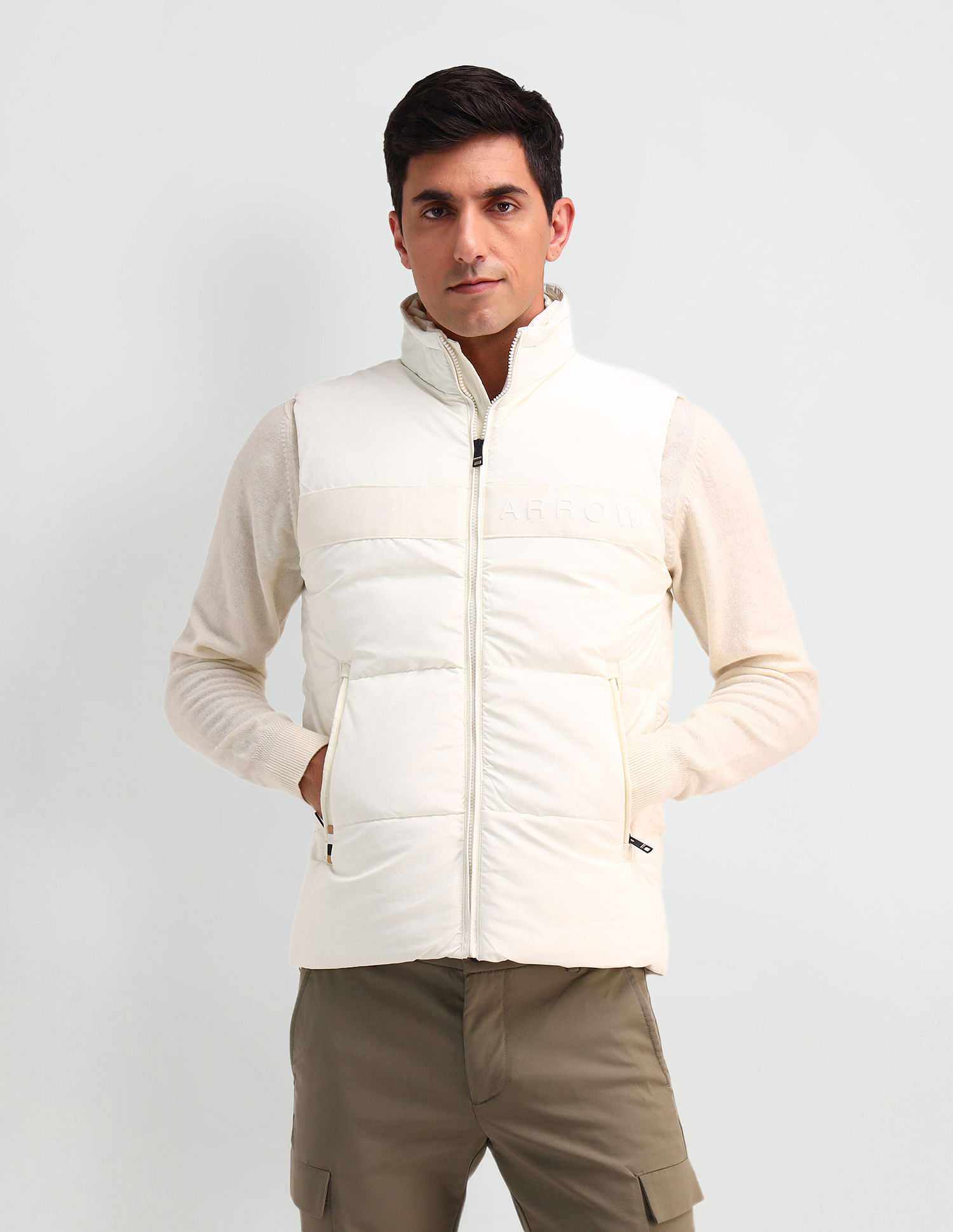 Arrow Sport Sleeveless With Hood Padded Jacket