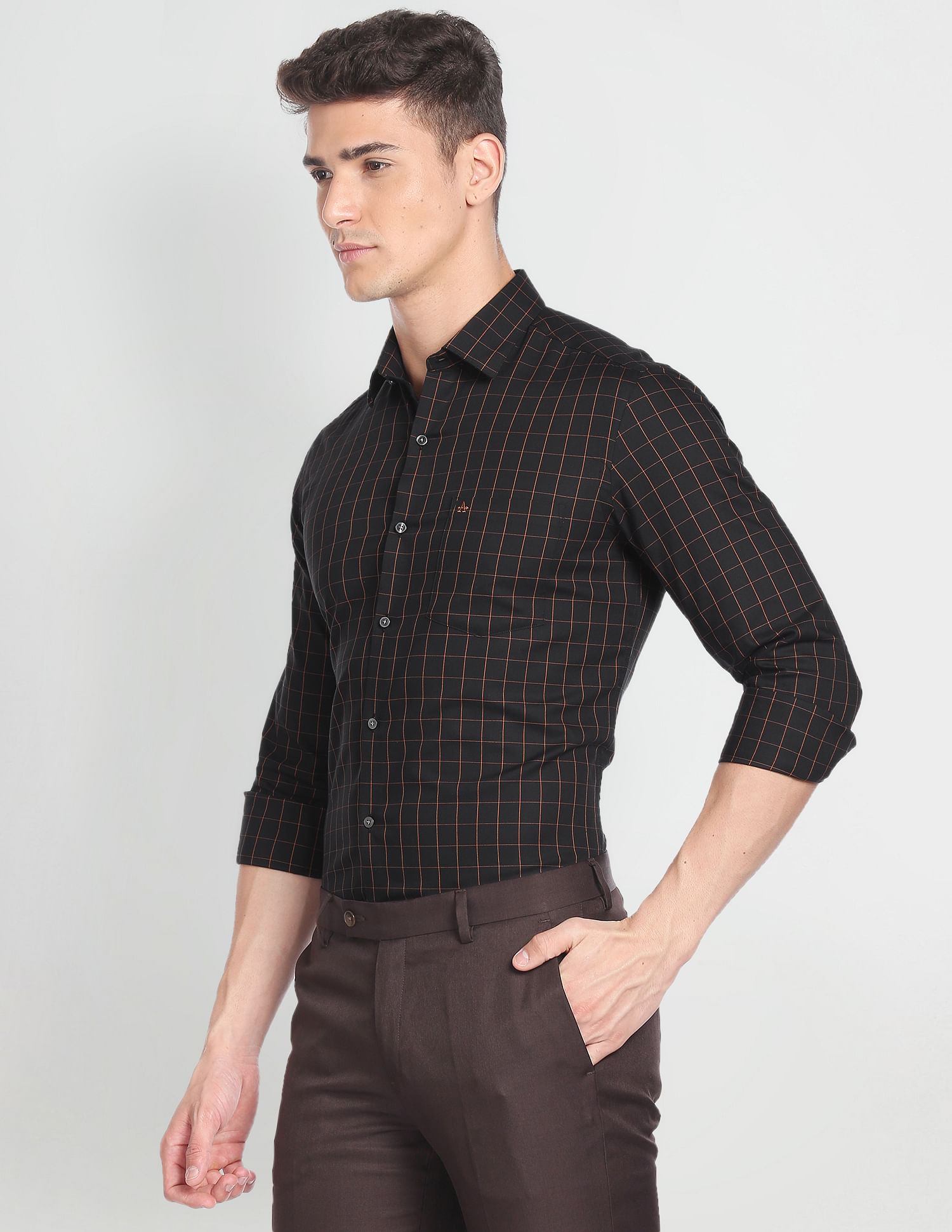 Arrow Windowpane Check Formal Shirt