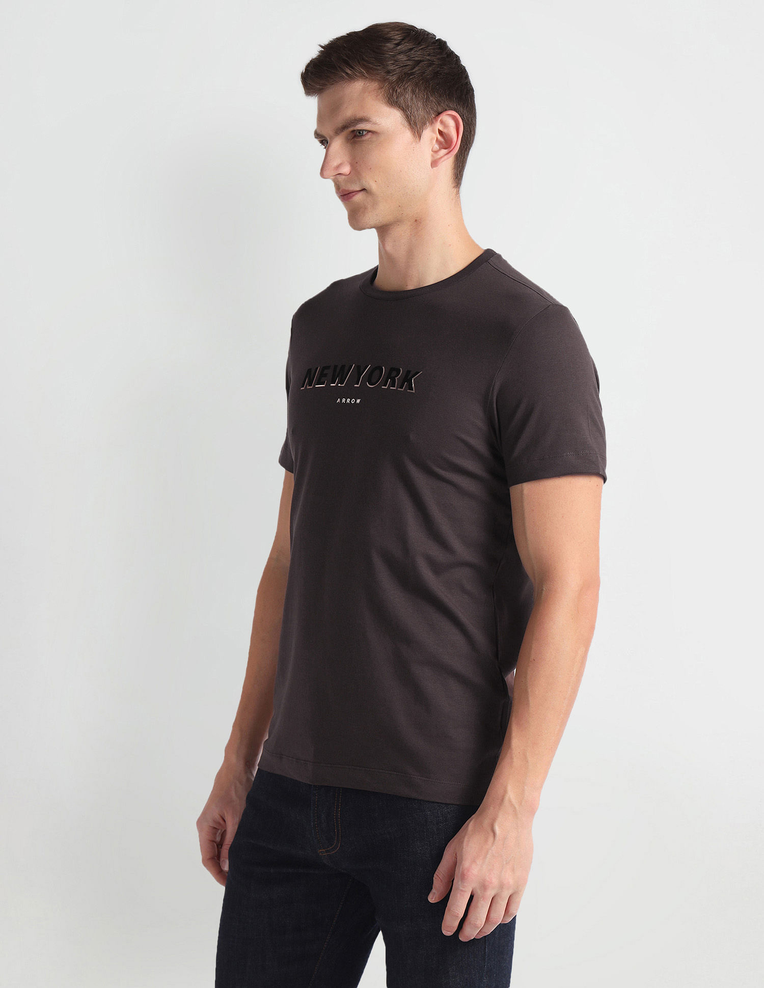 Arrow Newyork Crew Neck Brand Print T-Shirt