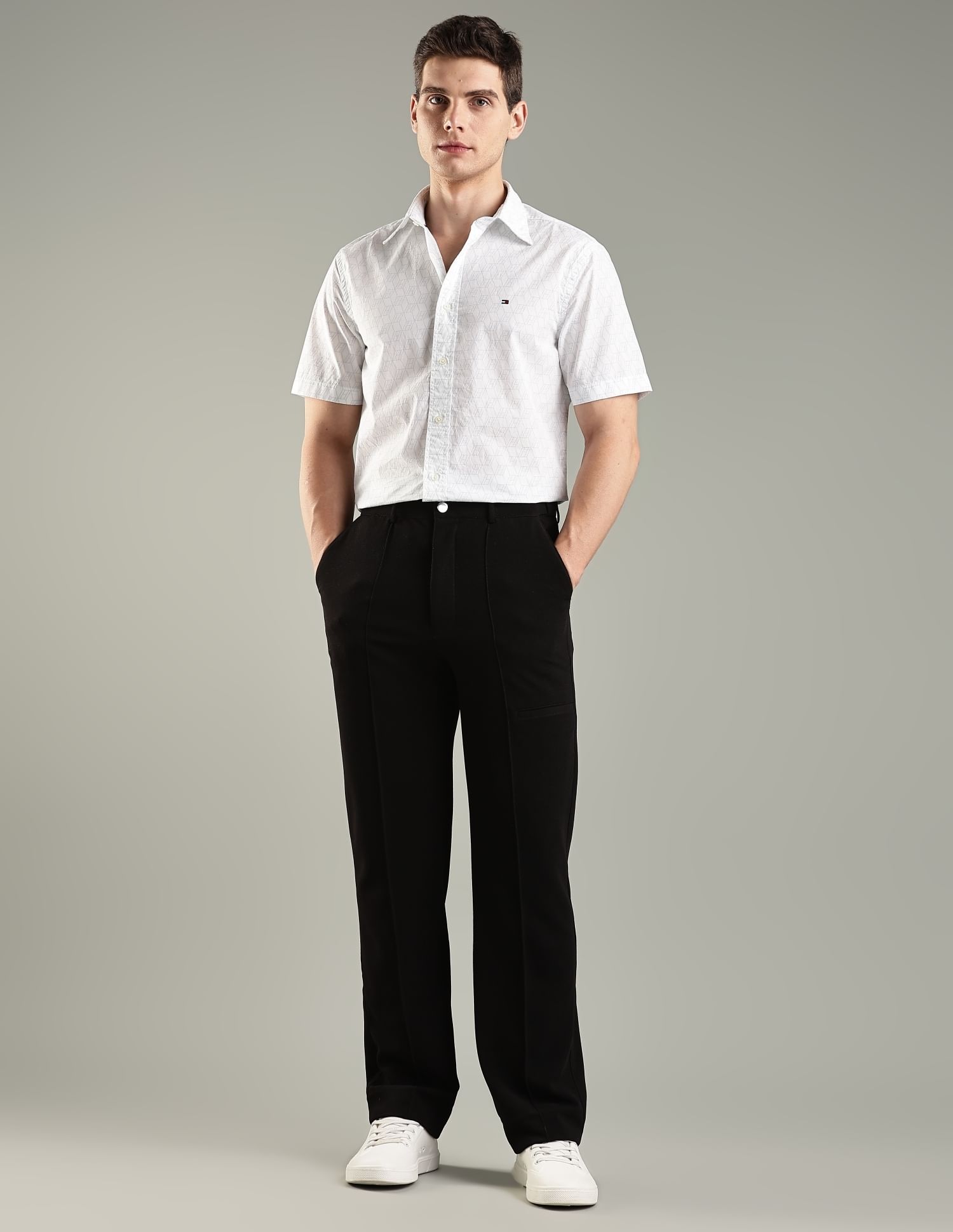 Tommy Hilfiger Printed Regular-Fit Cotton Woven Shirt