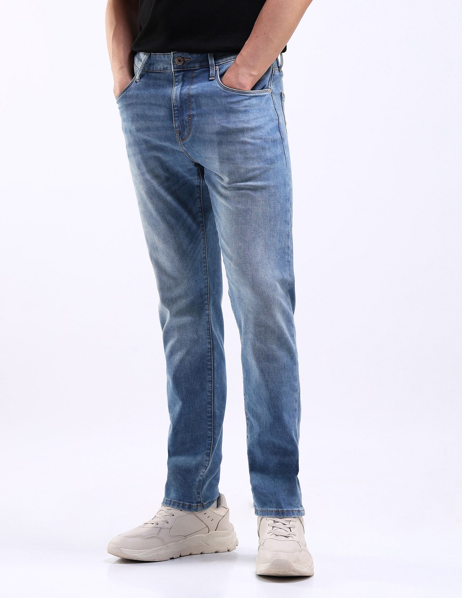 Flying Machine Slash Slim Tapered Stone Wash Jeans