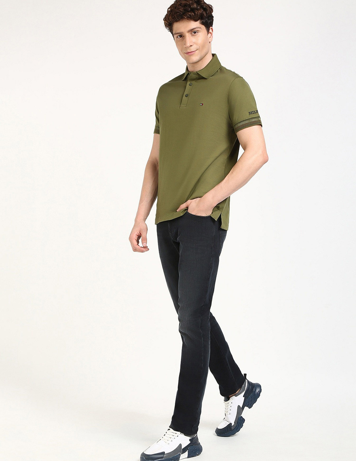 Tommy Hilfiger Solid Regular-Fit Cotton Polo Shirt
