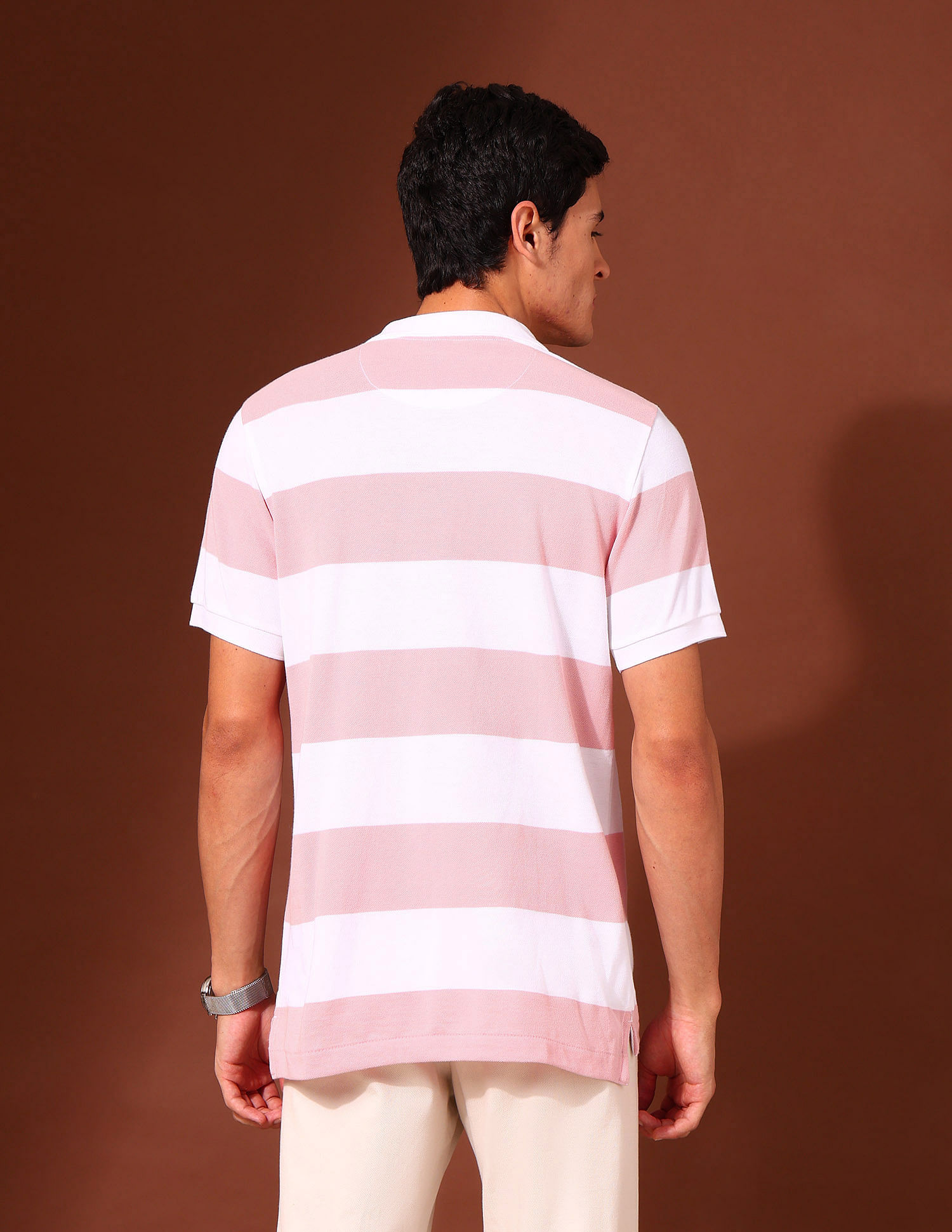 U.S. Polo Assn. Horizontal Striped Working Holiday Polo Shirt