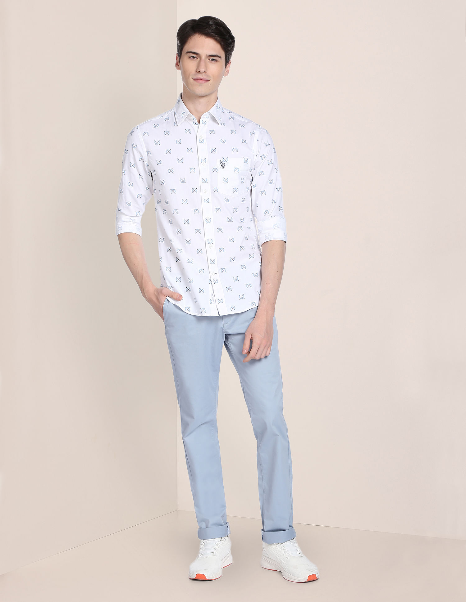 U.S. Polo Assn. Matt Print Dobby Shirt