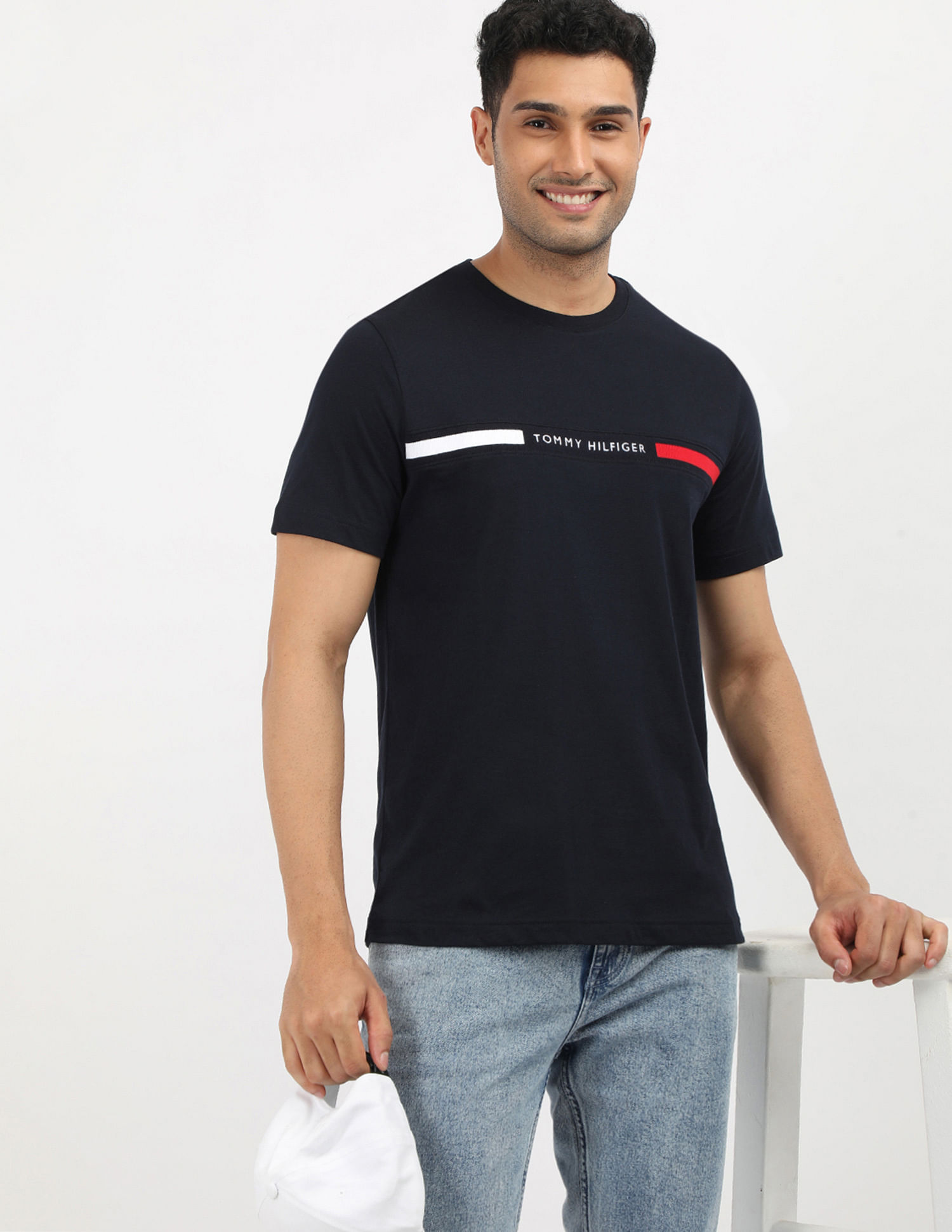 Tommy Hilfiger Brand Chest Insert Cotton T-Shirt