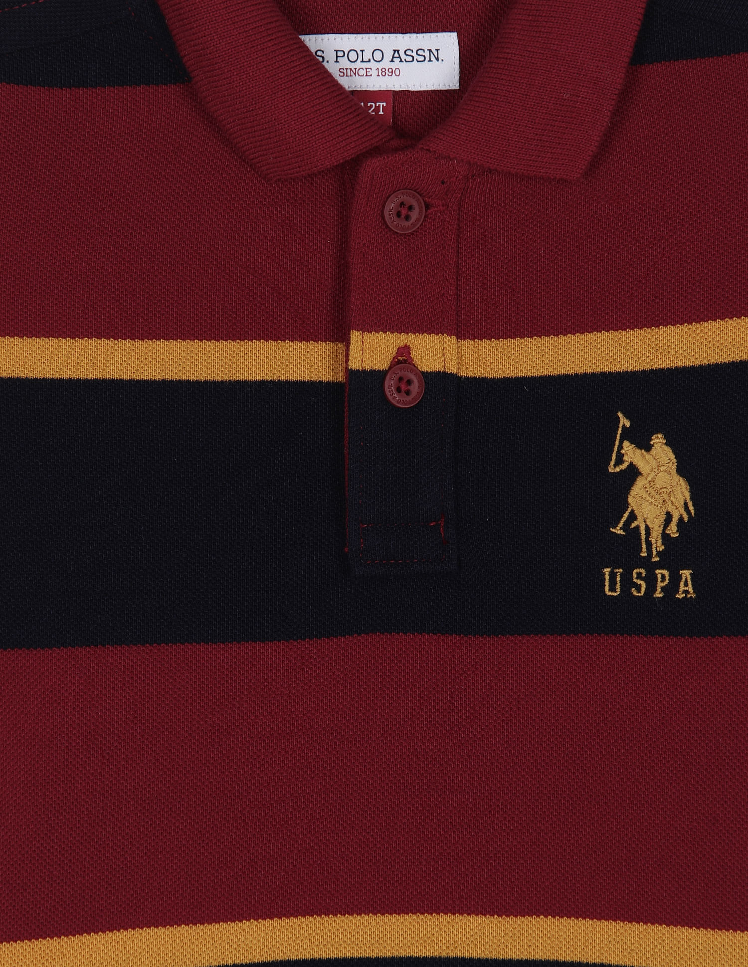 U.S. Polo Assn. Kids Horizontal Stripe Cotton Polo Shirt