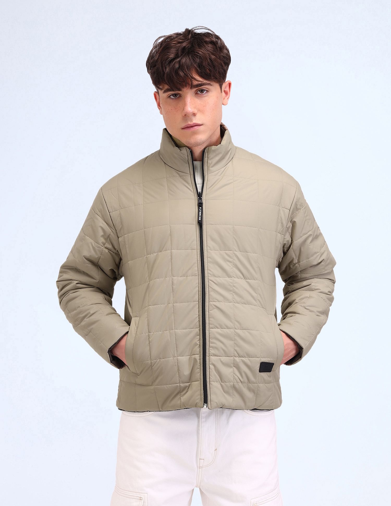 Flying Machine Regular Fit Solid Padded Jacket