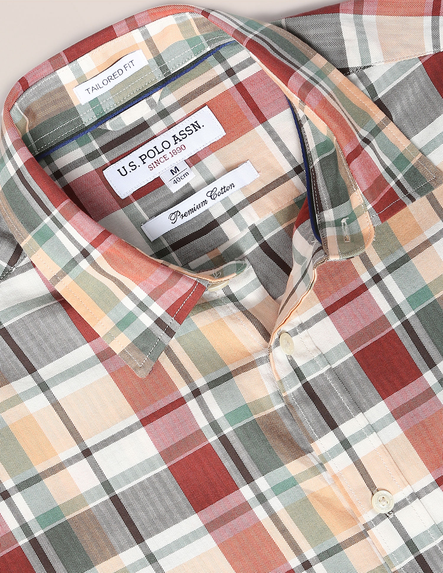 U.S. Polo Assn. Plaid Check Premium Cotton Casual Shirt