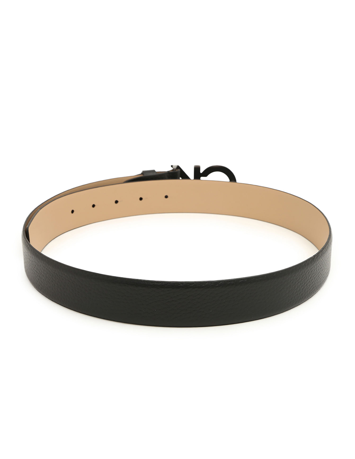 Calvin Klein Jeans Logo Inlay Leather Belt