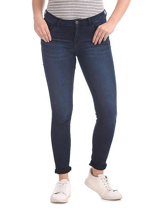 Buy Women Mid Rise Slim Fit Jeans online at NNNOW