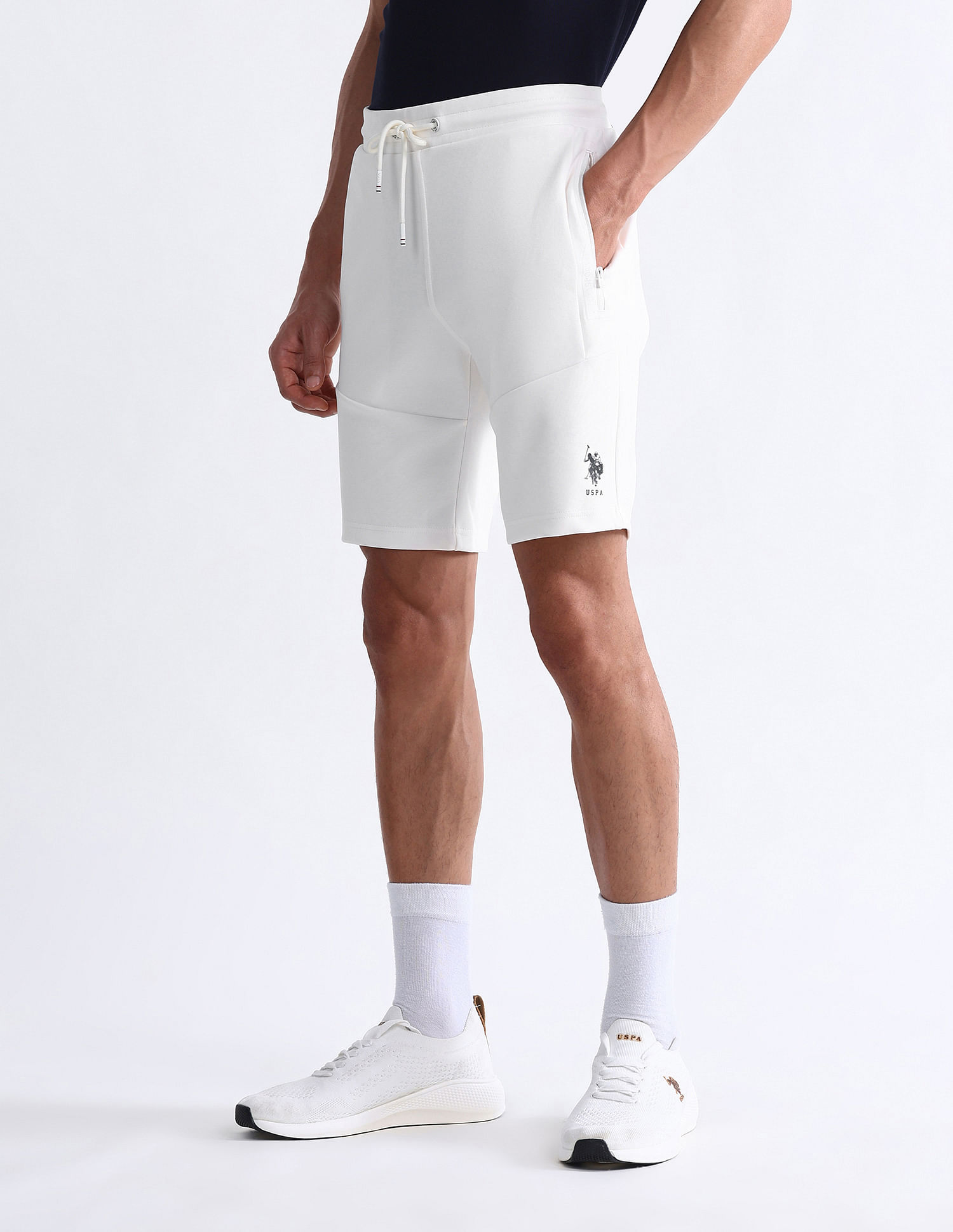 USPA Active Slim Fit Solid Active Shorts