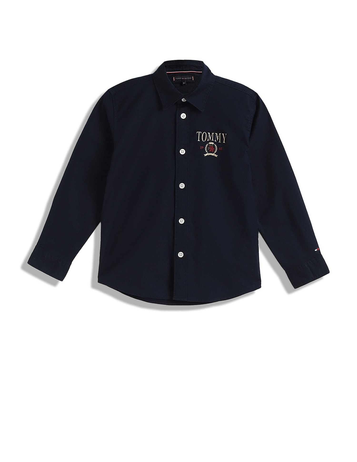 Tommy Hilfiger Kids Boys Logo Regular-Fit Cotton Shirt