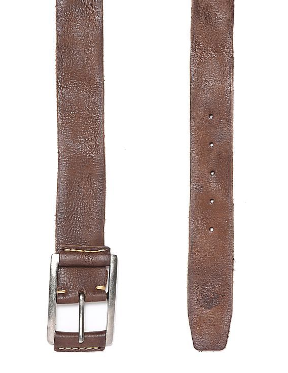 U.S. Polo Assn. Metallic Buckle Leather Belt