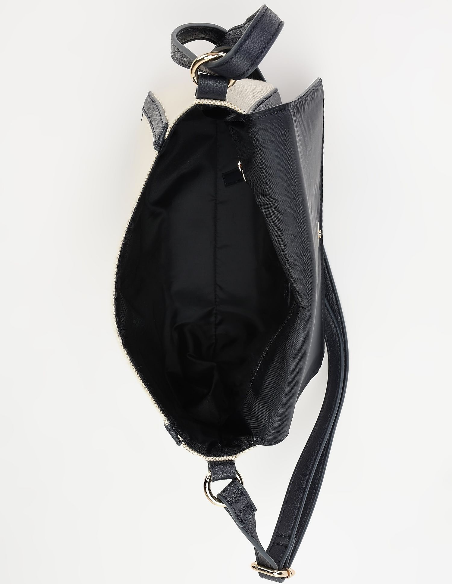 Tommy Hilfiger Solid Blue Polyester Sling Bags