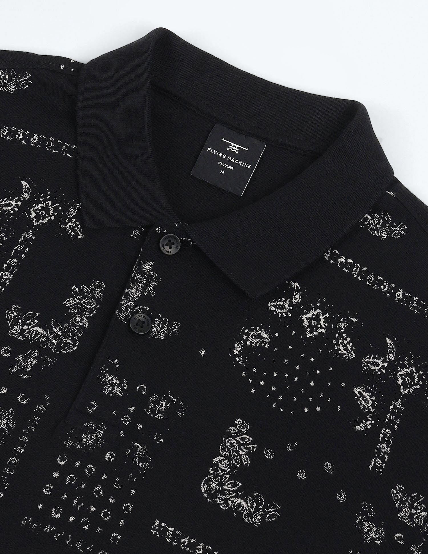 Flying Machine All Over Paisley Polo Shirt