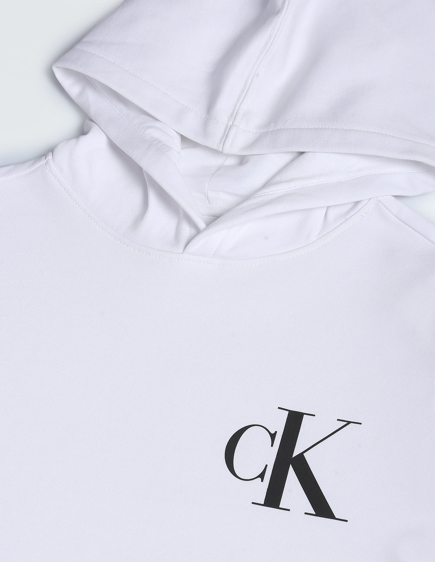 Buy Calvin Klein Solid Monogram Hooded Sweatshirt - NNNOW.com