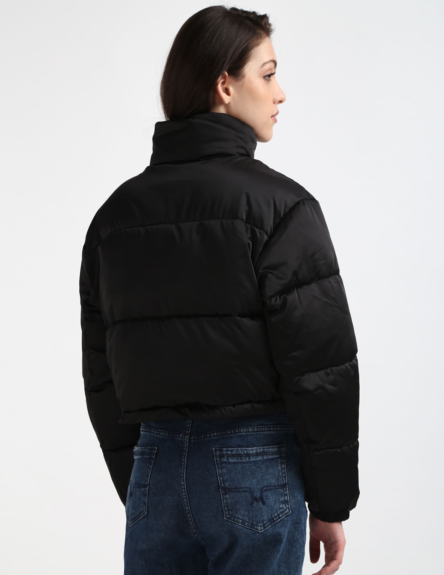 【 JEANS】 Cropped Satin Puffer Jacket Jumper Buy Tommy Hilfiger Cropped Satin Puffer Jacket - NNNOW.com