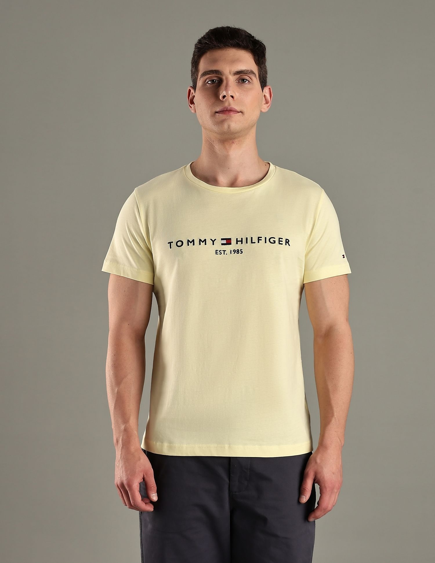Tommy Hilfiger Embroidered Logo Regular-Fit Cotton T-Shirt