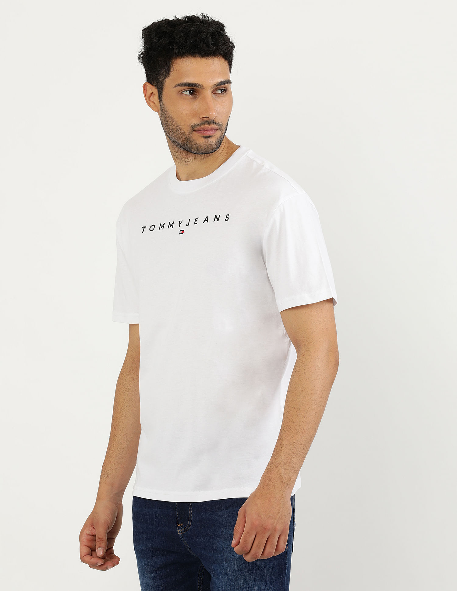Tommy Hilfiger Crew Neck Linear Logo T-Shirt