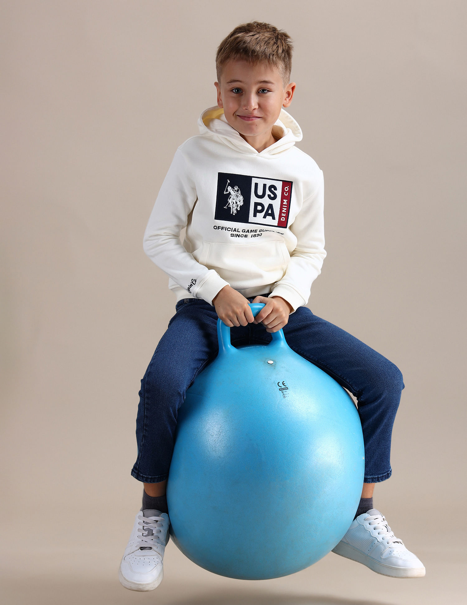 U.S. Polo Assn. Kids Brand Printed Regular Fit Sweatshirt