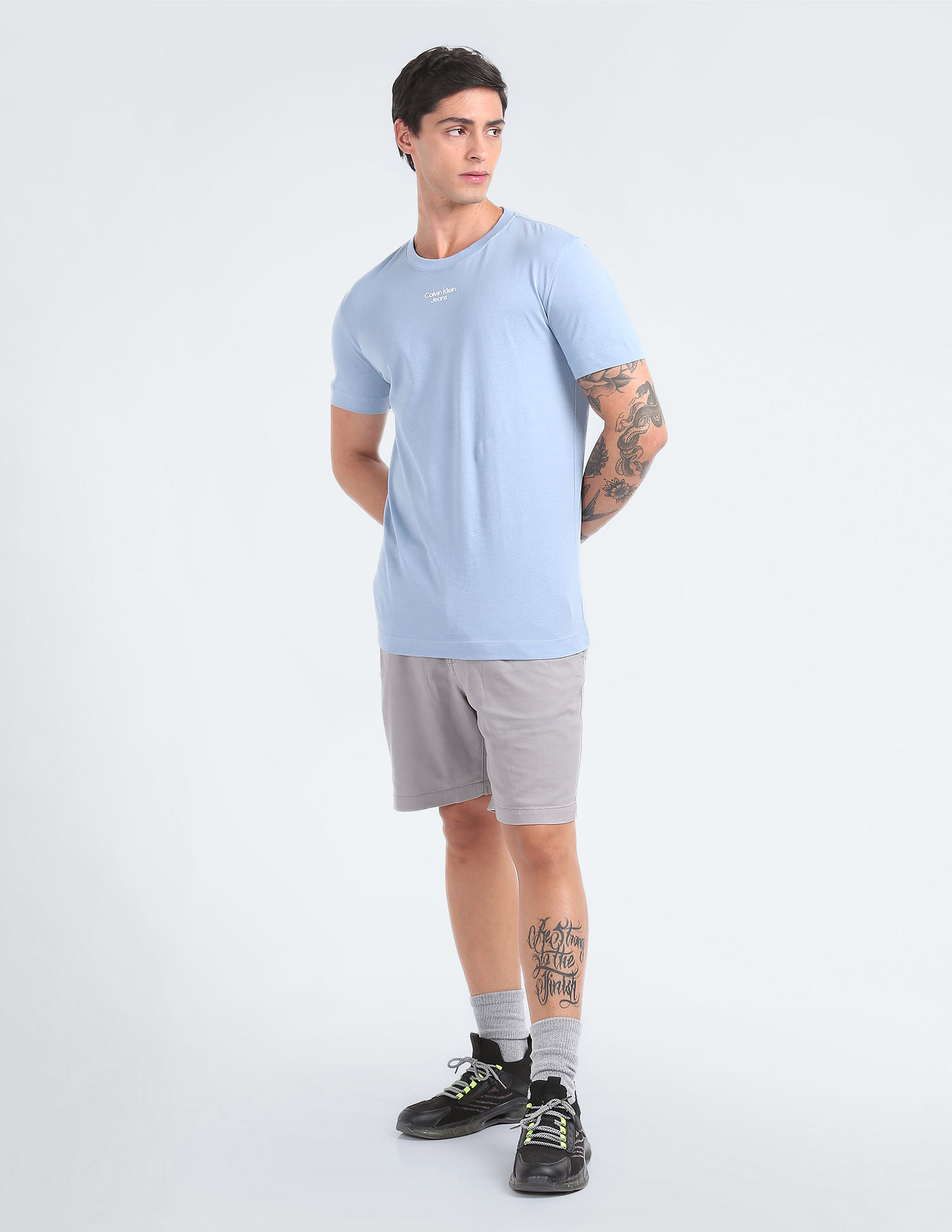 Calvin Klein Jeans Transitional Cotton Stacked Logo T-Shirt