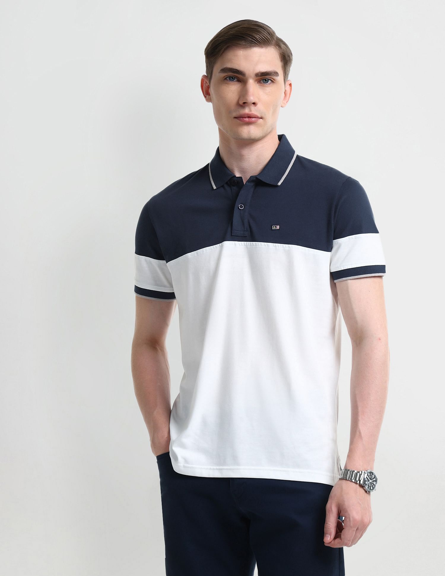 Arrow Sport Color Block Regular Polo Shirt
