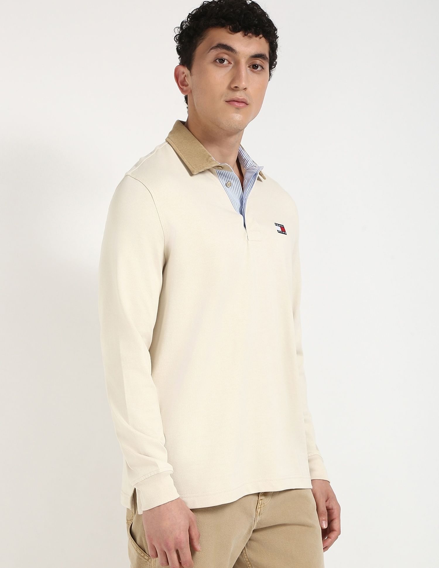 Buy Tommy Hilfiger Self-Design Regular-Fit Cotton Polo Shirt
