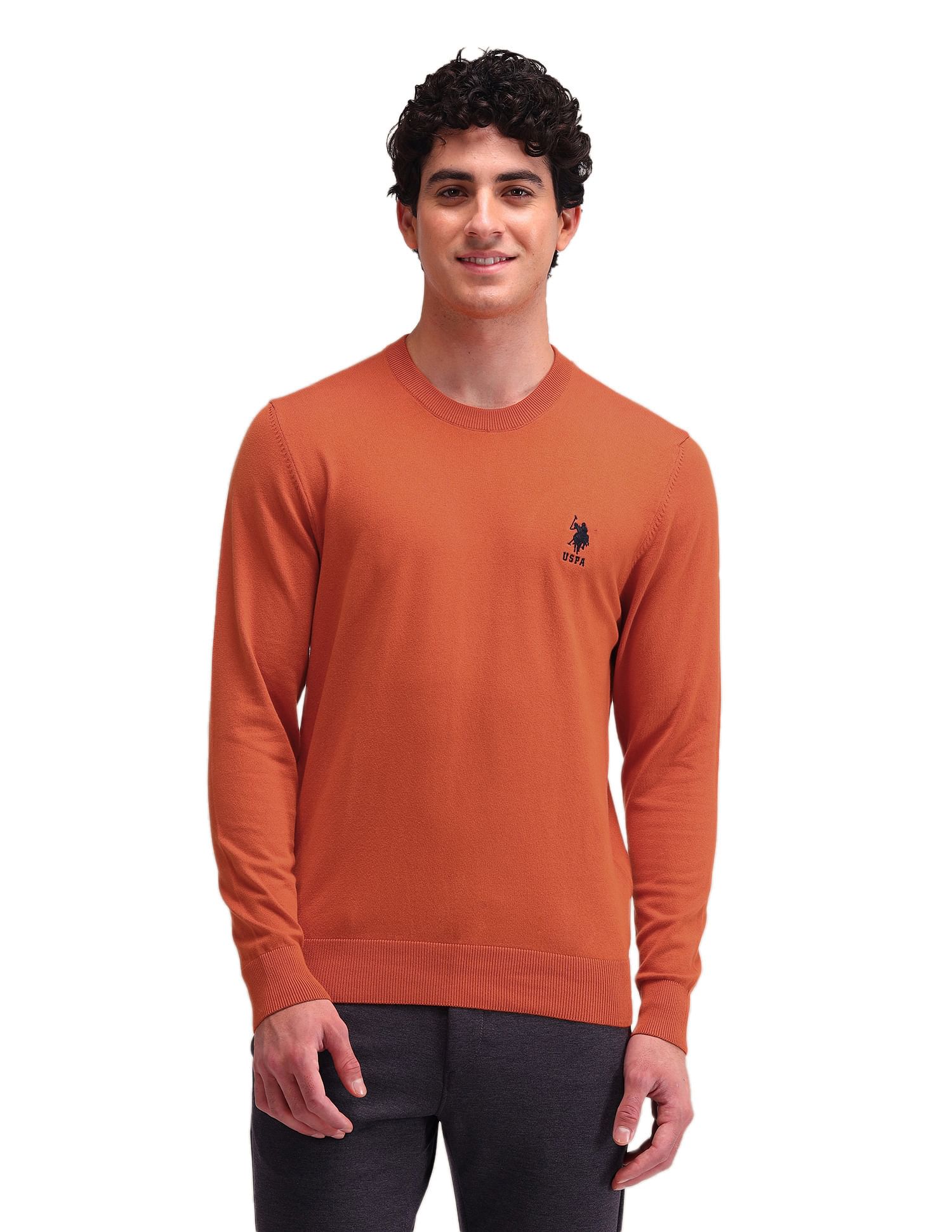 U.S. Polo Assn. Solid Regular Fit Sweater