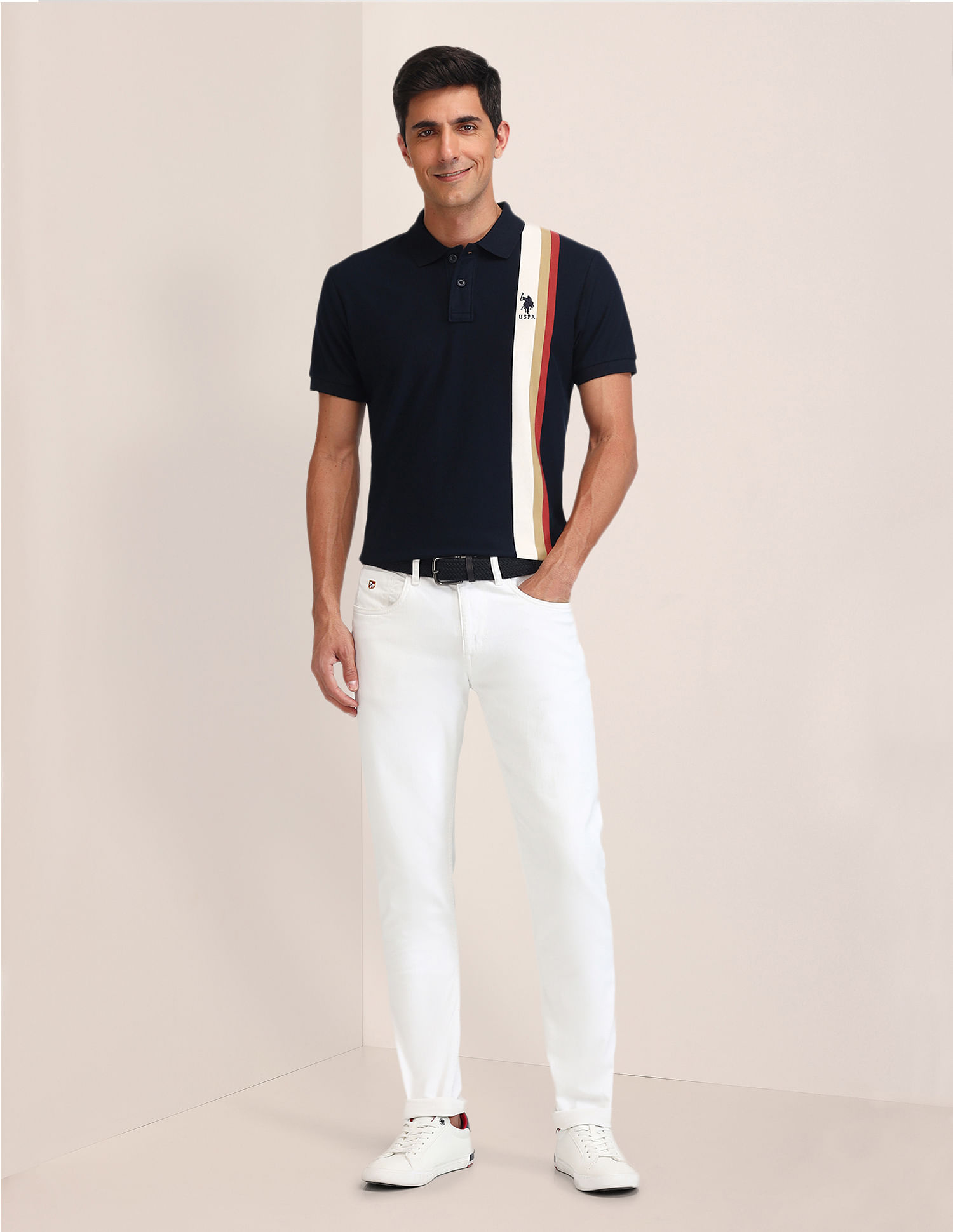 U.S. Polo Assn. Slim Fit Striped Polo Shirt