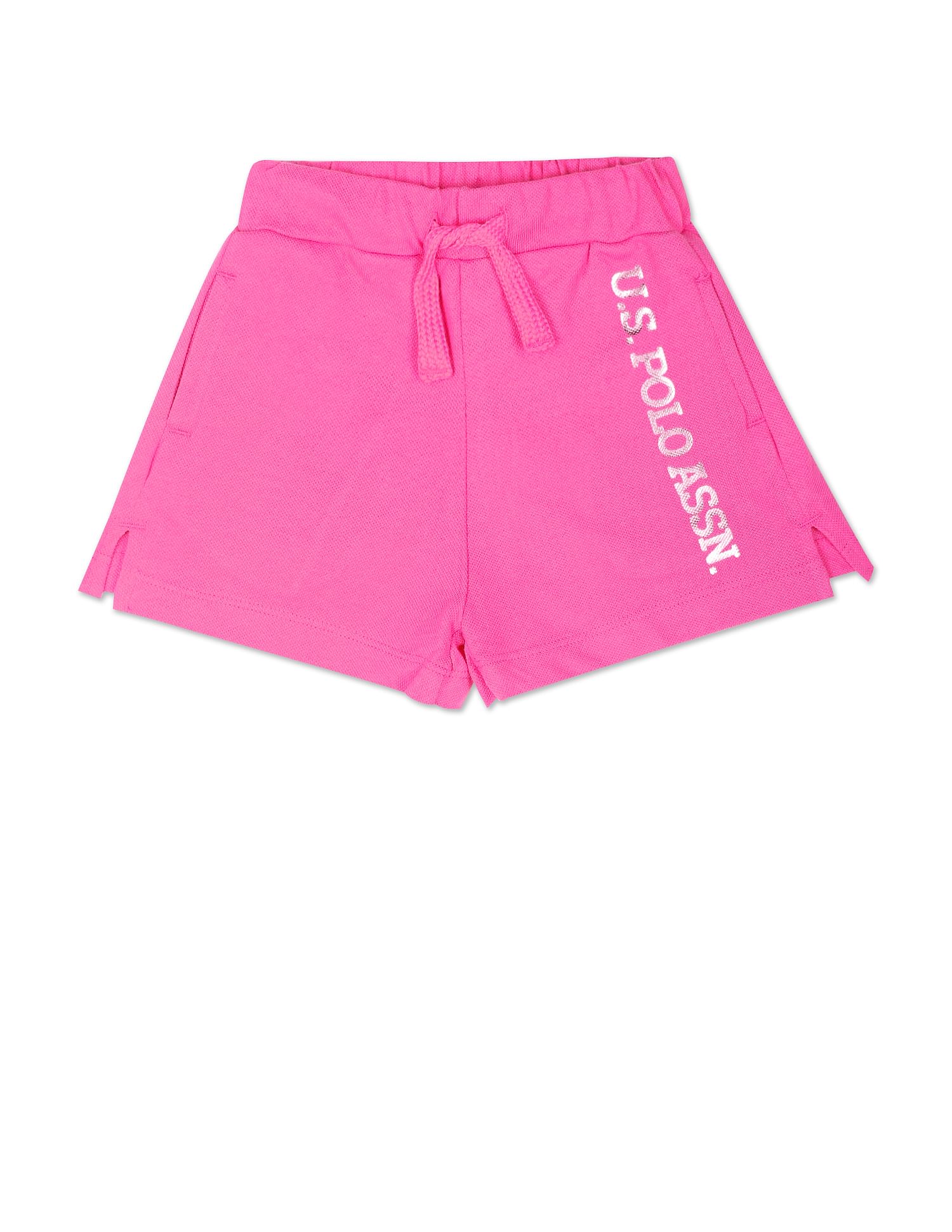 U.S. Polo Assn. Kids Solid Cotton Coordinate Shorts