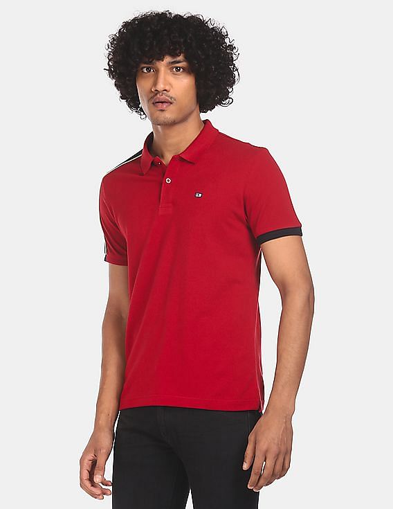 red polo shirt outfit men