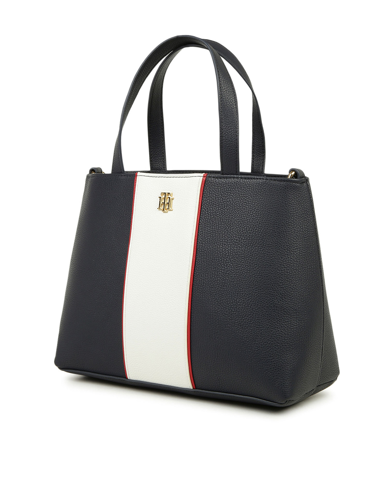 Tommy Hilfiger Pebble PVC Colour Block Satchel Bag