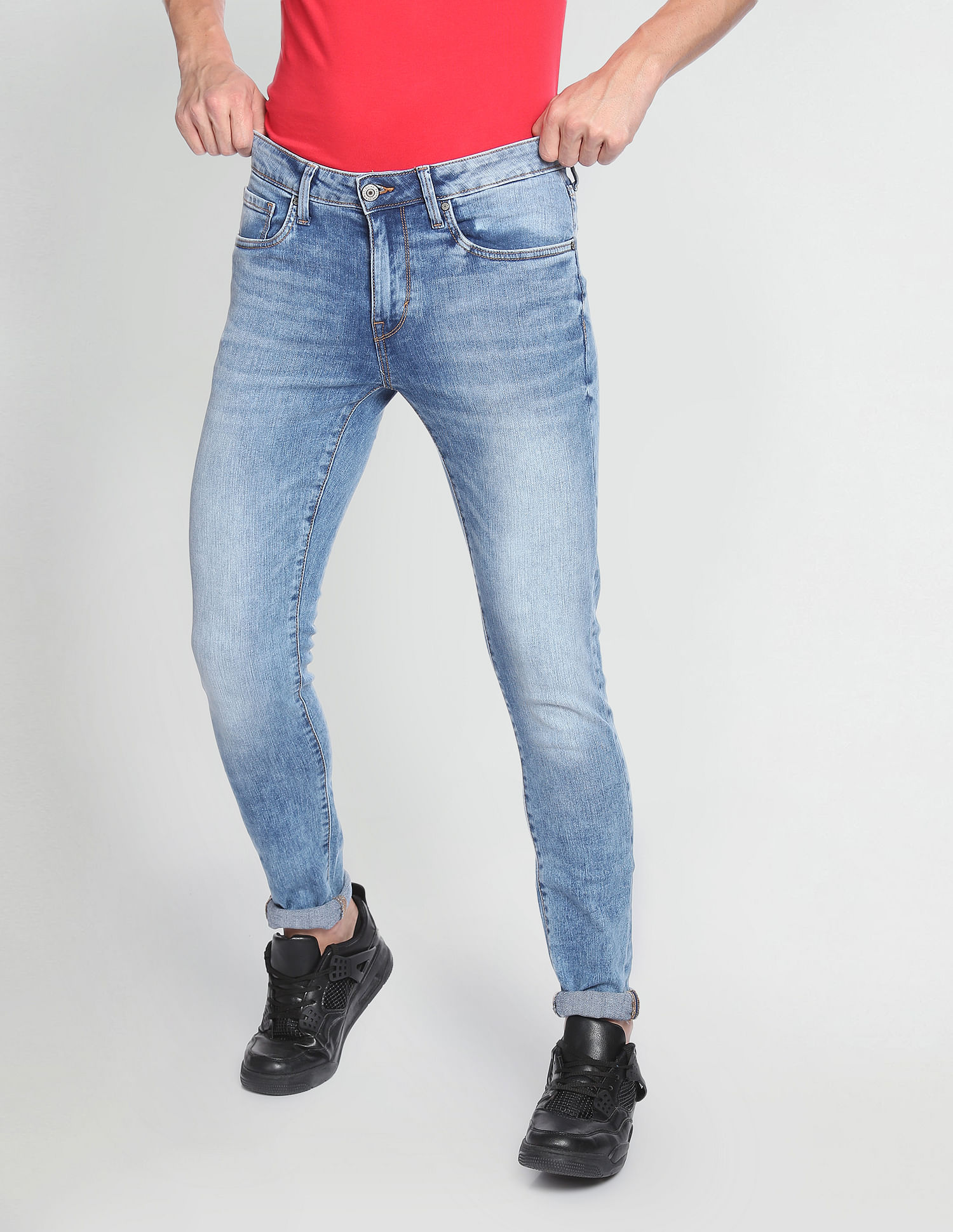 Flying Machine Super Skinny Fit Stone Wash Jeans