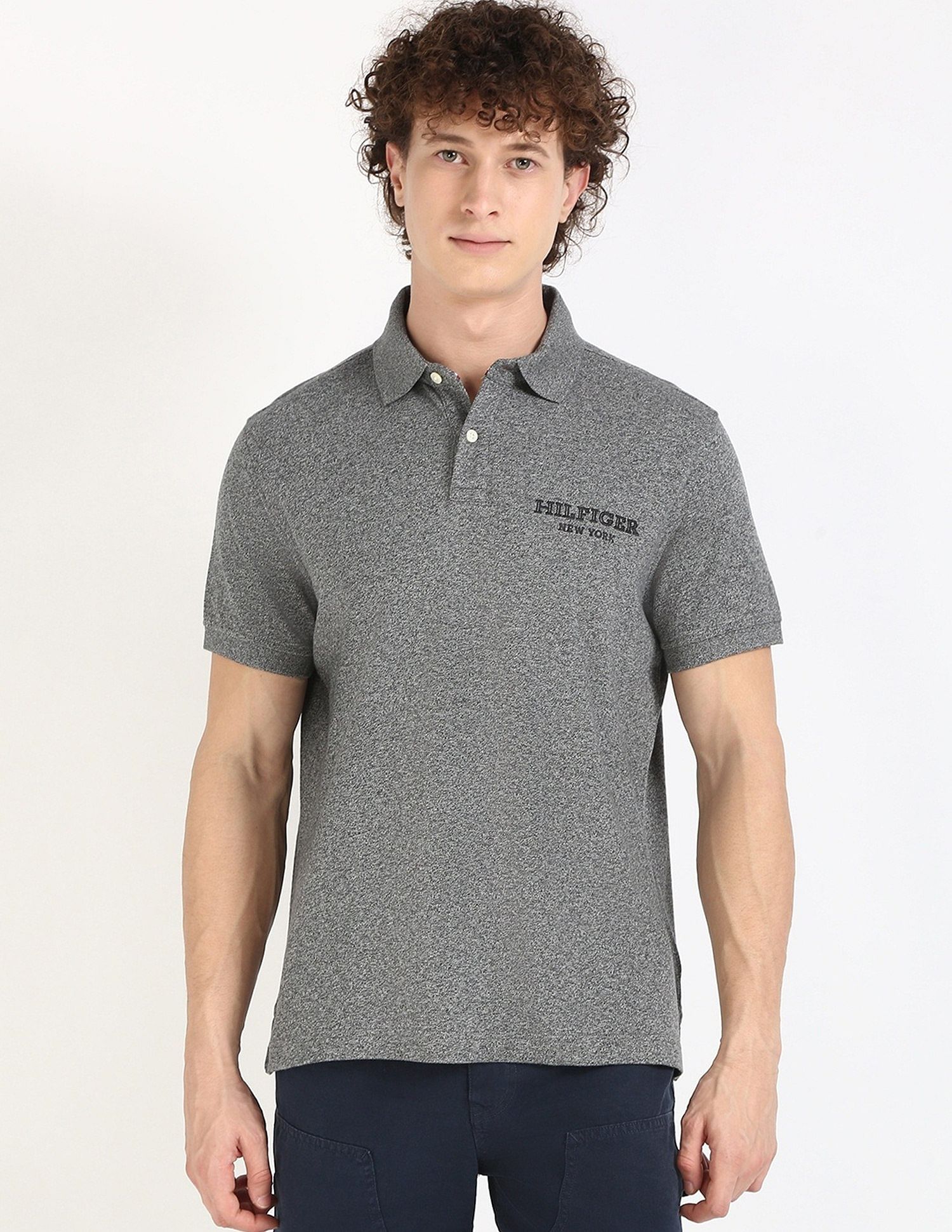 Tommy Hilfiger Printed Regular-Fit Cotton Polo Shirt