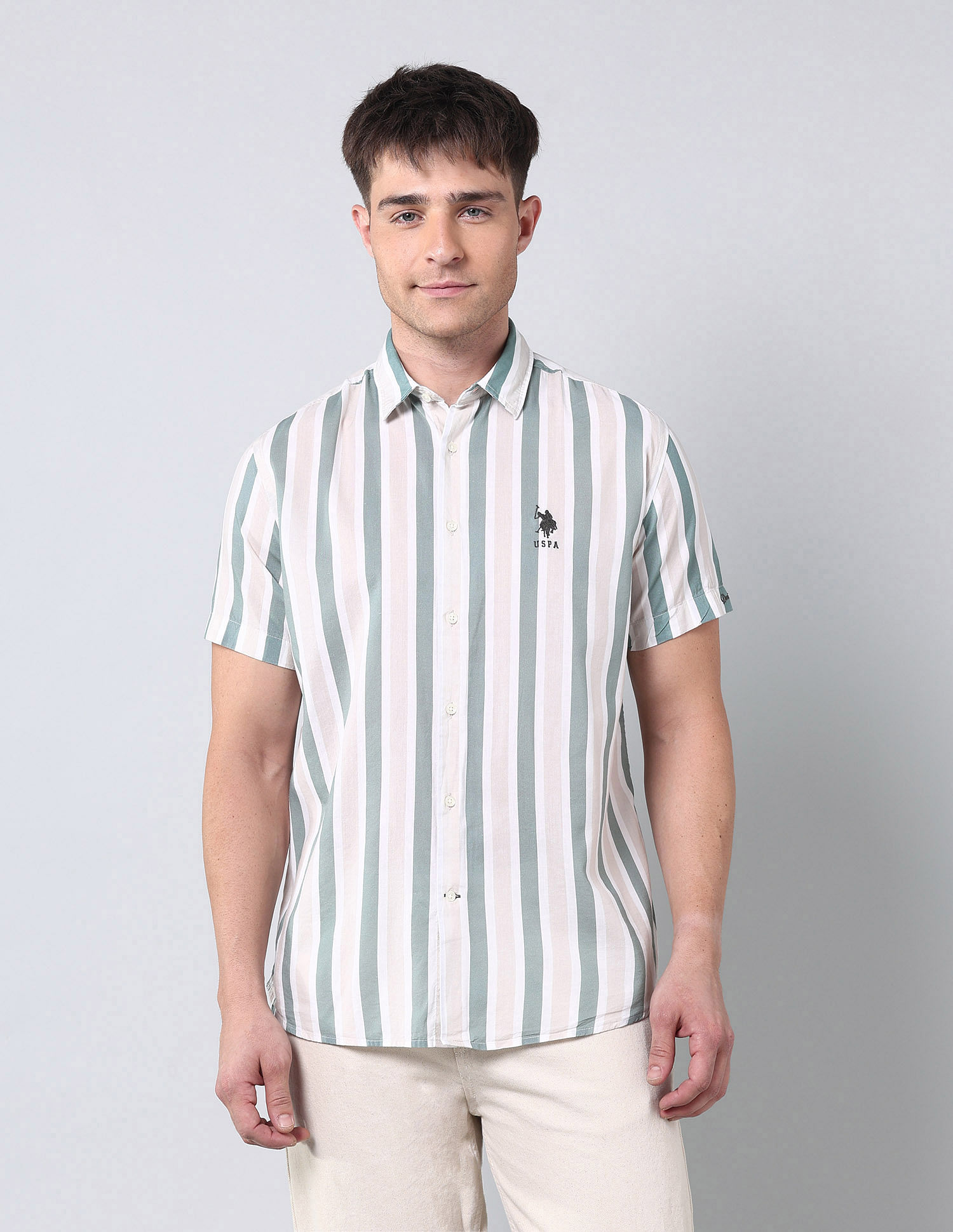 U.S. Polo Assn. Denim Co. Vertical Striped Regular Fit Shirt