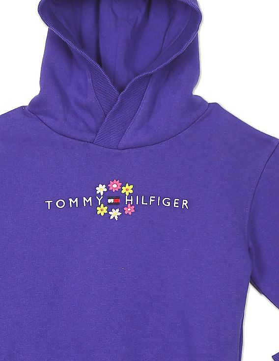 Tommy hilfiger hoodie purple sale