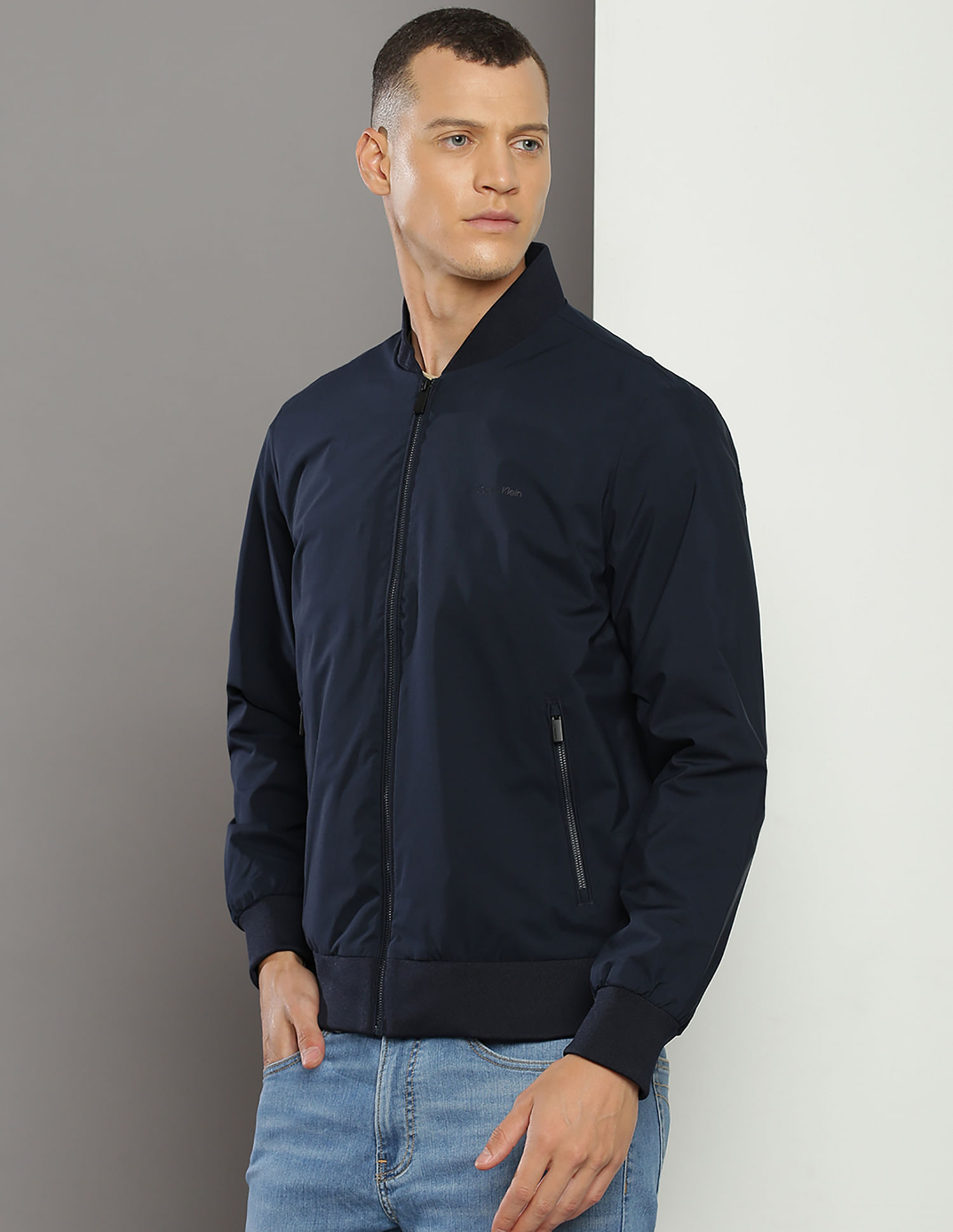 Buy Calvin Klein Matte Solid Bomber Jacket NNNOW