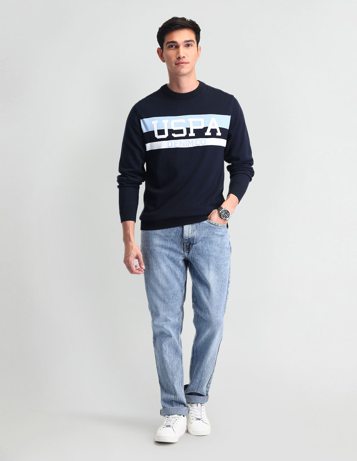 U.S. Polo Assn. Denim Co. Regular Fit Logo Sweater