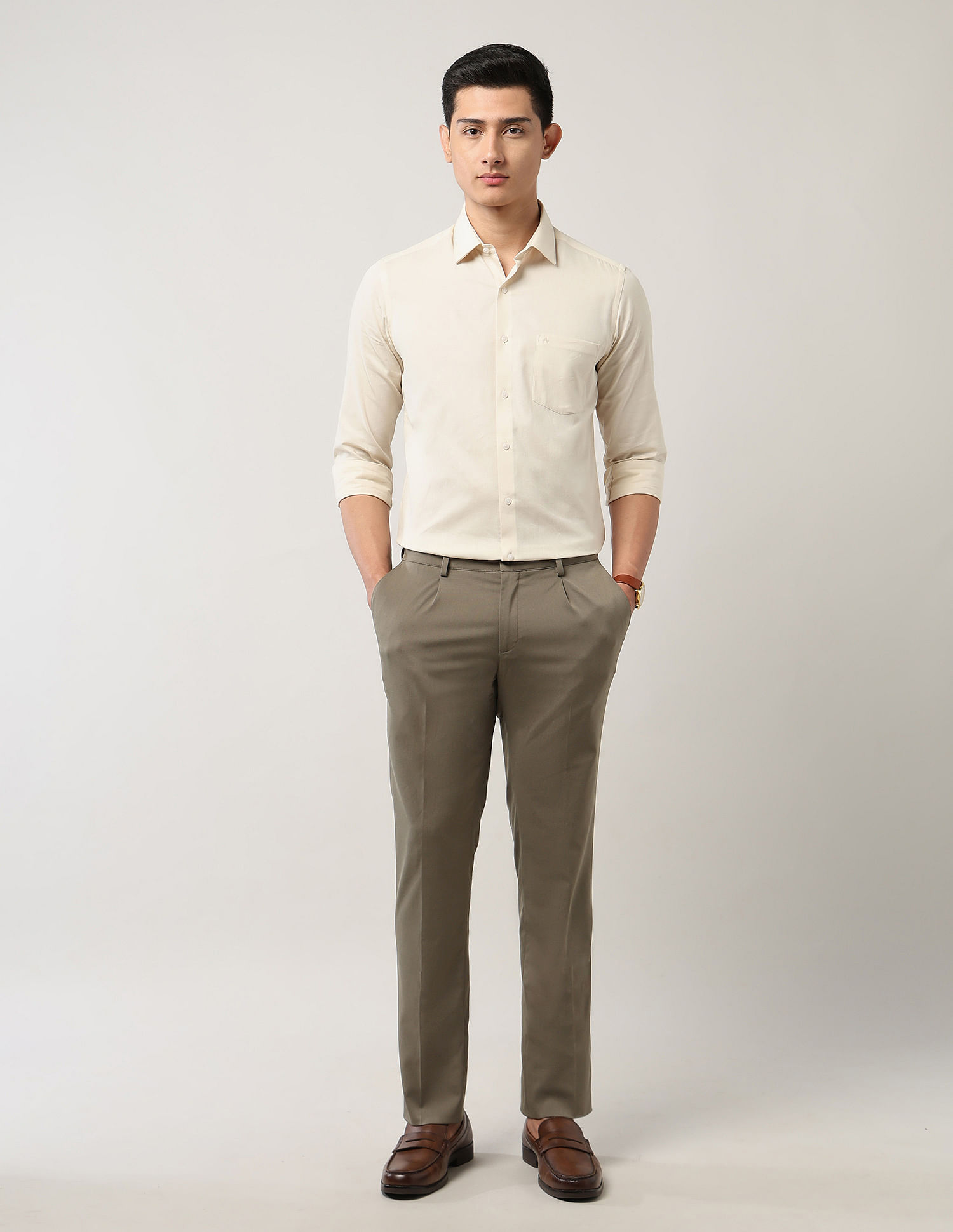 Arrow Regular Fit Twill Trousers