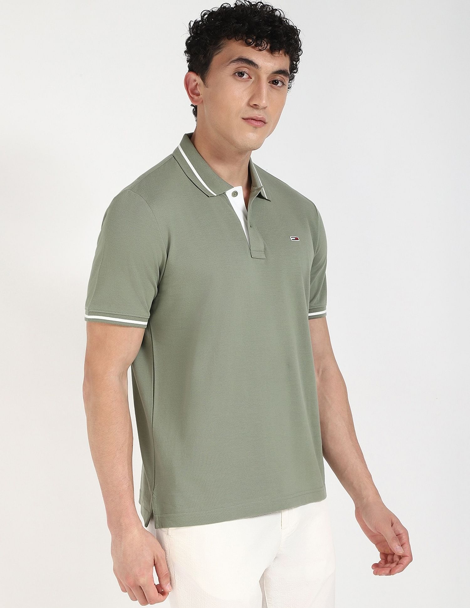 Tommy Hilfiger Solid Regular-Fit Cotton Polo Shirt